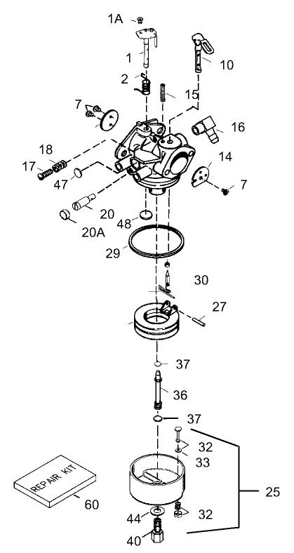 Carburetor Assembly Part No. 640105