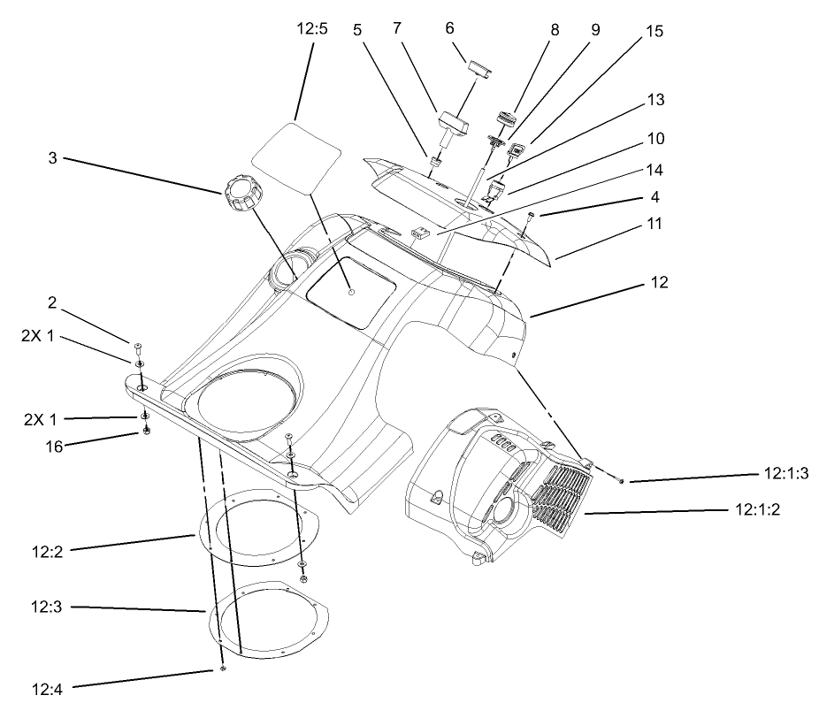 Upper Shroud and Control Panel Assembly