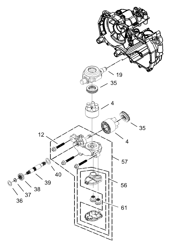 Cylinder Block Assembly RH Hydrostat No. 105-3491