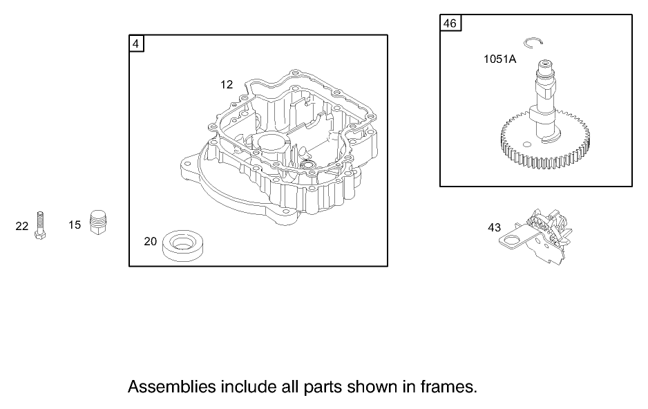 Crankcase Assembly Briggs and Stratton 280H07-0166-E1