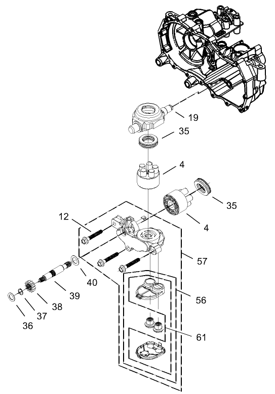 Cylinder Block Assembly RH Hydrostat No. 105-3491