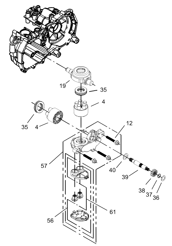 Cylinder Block Assembly LH Hydrostat No. 105-3492