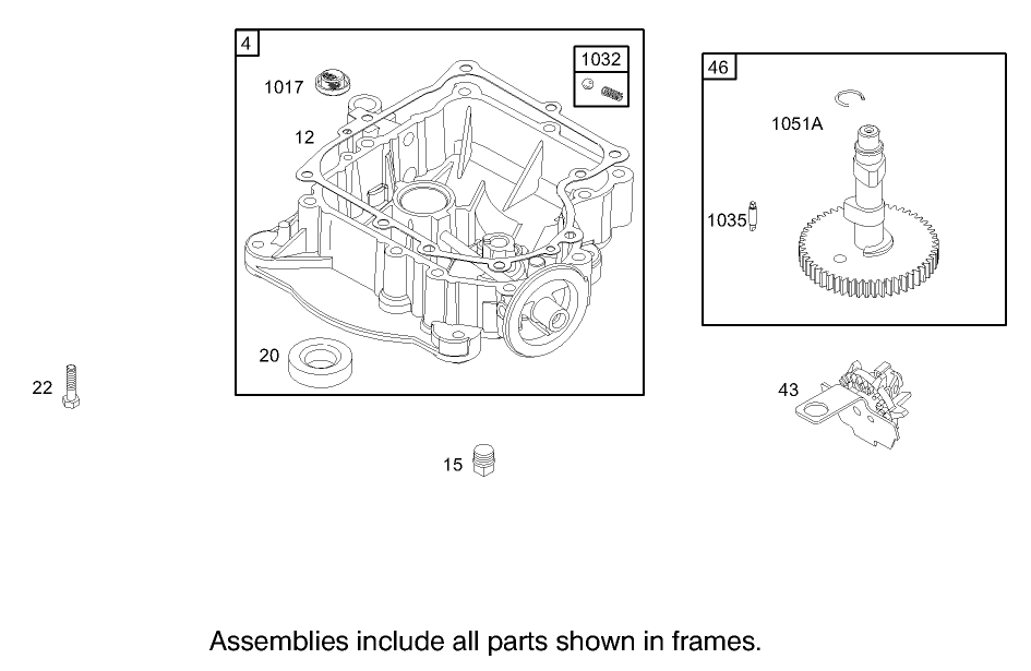 Crankcase Assembly  Engine Briggs and Stratton Model 286H77-0165-E1