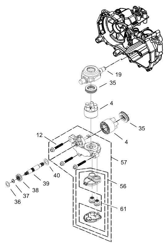 Cylinder Block Assembly RH Hydrostat No. 105-3491