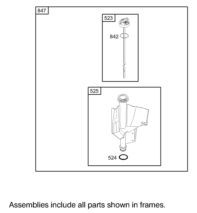 Oil Filter, Tube and Pump Assembly  Engine Briggs and Stratton 286H77-0165-E1