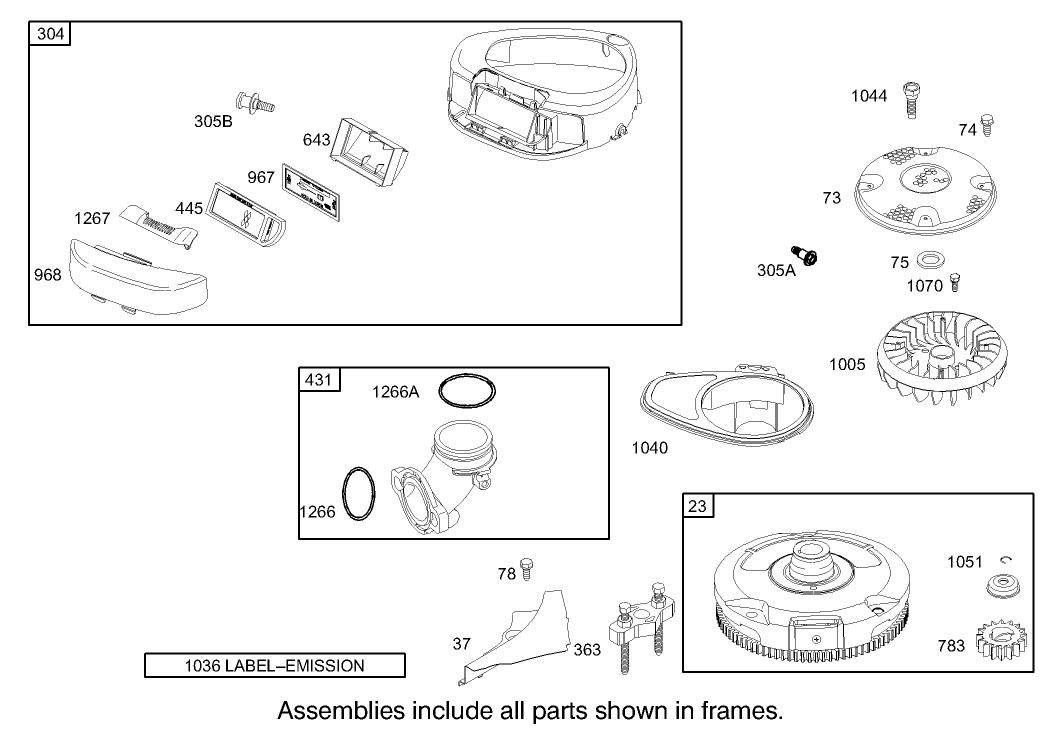 Blower Housing Assembly  Engine Briggs and Stratton 286H77-0165-E1
