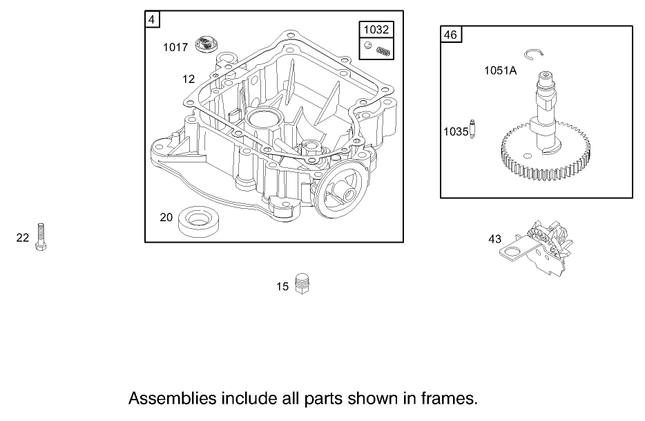 Crankcase Assembly Briggs and Stratton 286H77-0165-E1