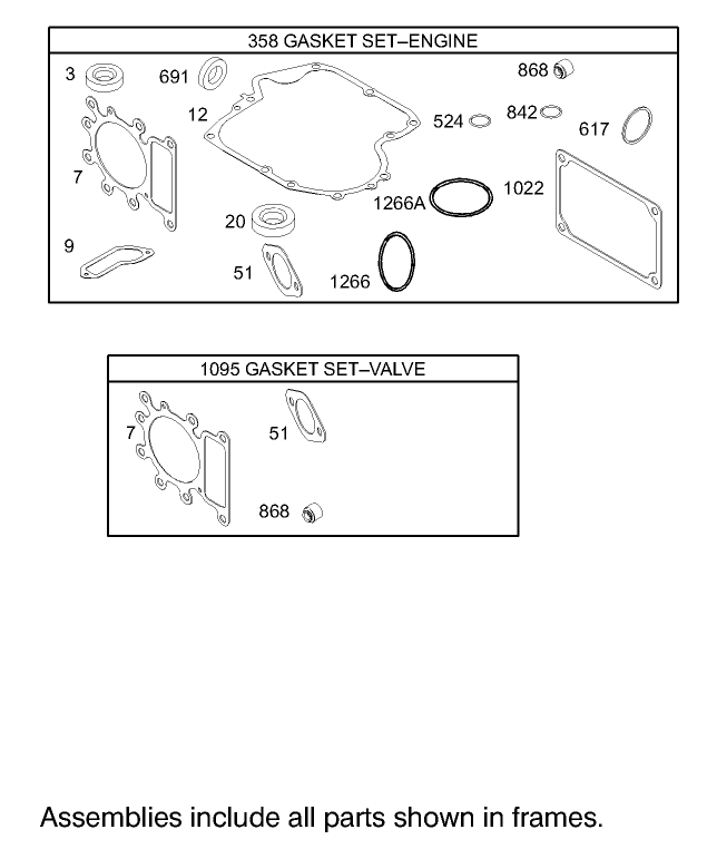 Gasket Assembly Briggs and Stratton 286H77-0165-E1