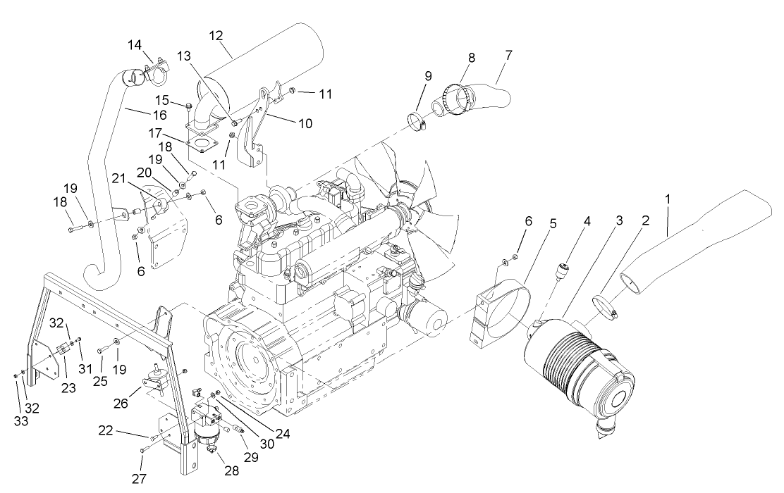 Air Cleaner and Muffler Assembly