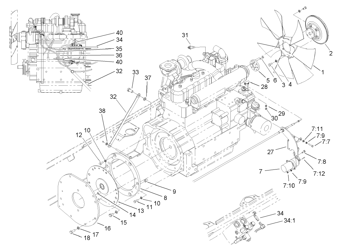 Fan Drive and Flywheel Assembly