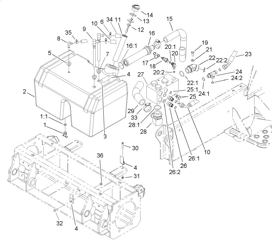 Hydraulic Reservoir and Filter Assembly