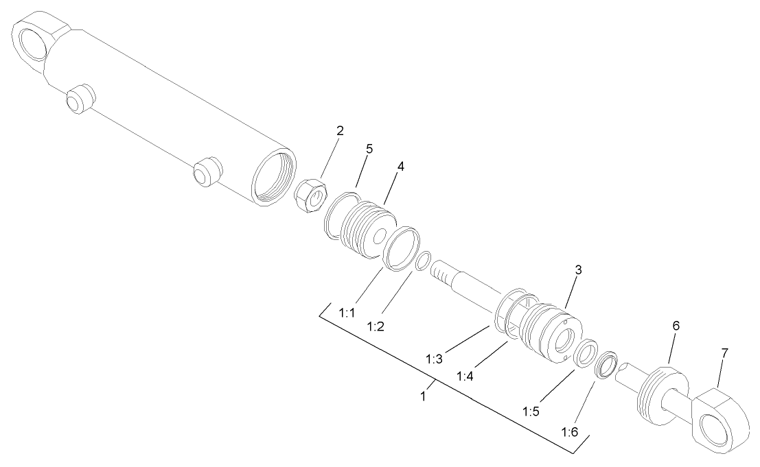 Hydraulic Lift Cylinder Assembly No. 105-7342