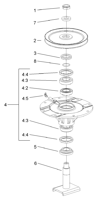 High Driven Spindle Assembly No. 104-3531