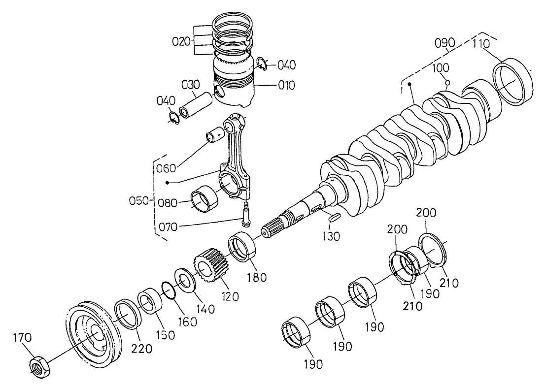 Piston and Crankshaft Assembly
