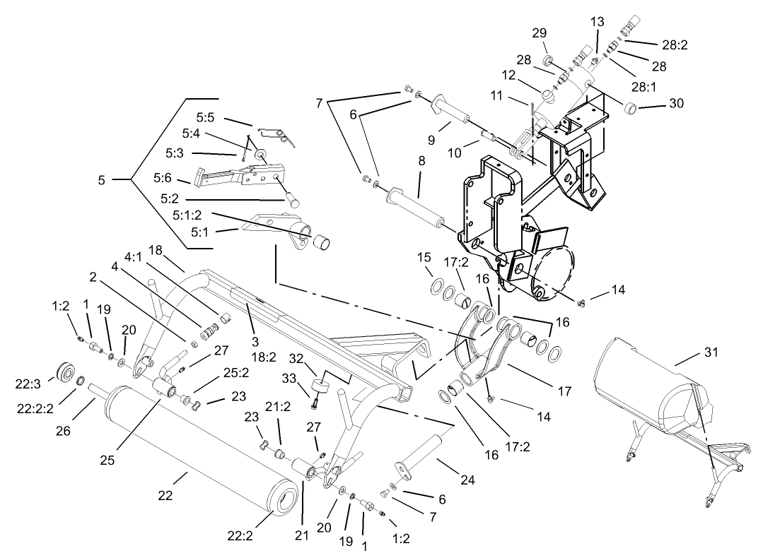 Right Hand Pull Frame Assembly