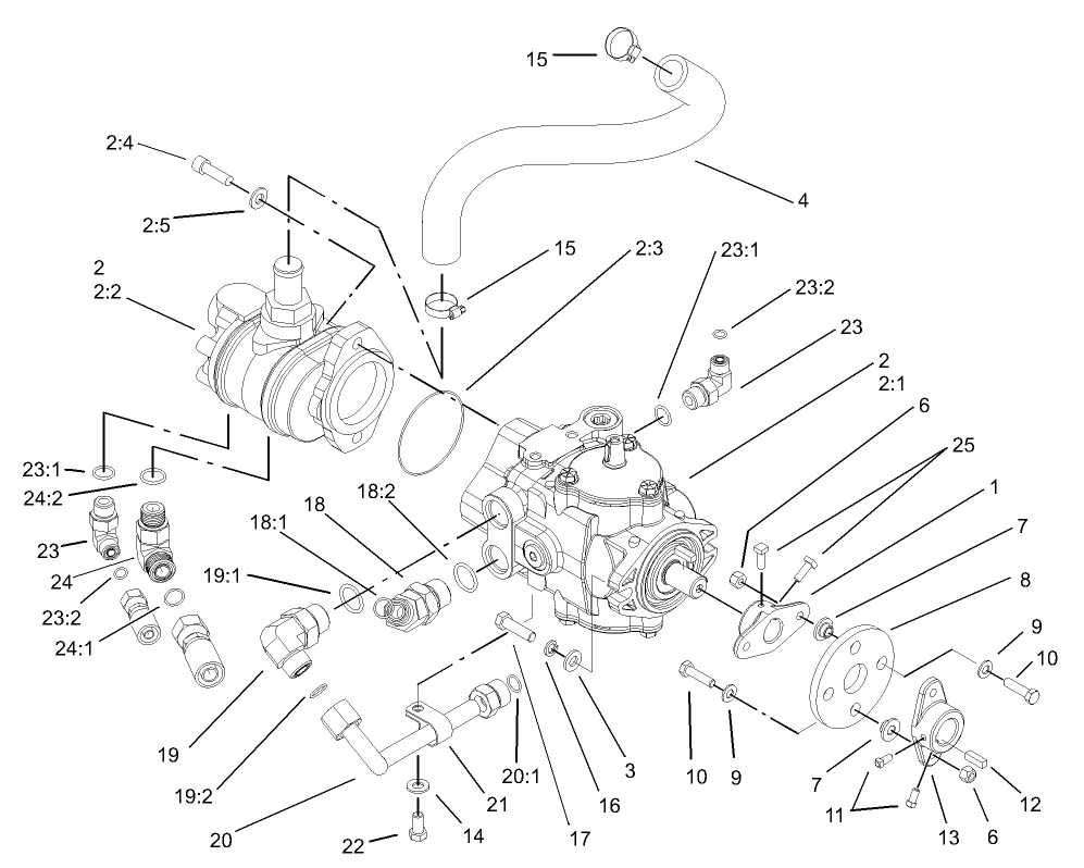 Hydrostat and Gear Pump Drive Assembly