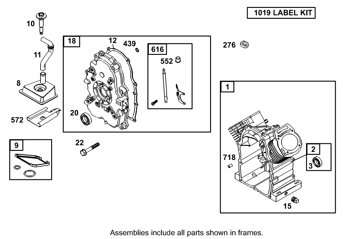 Cylinder Assembly  Briggs and Stratton Model 350447-1331-E1