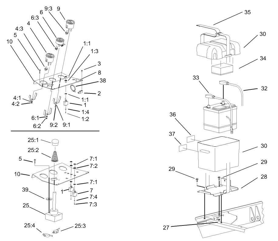 Control Console and Battery Assembly