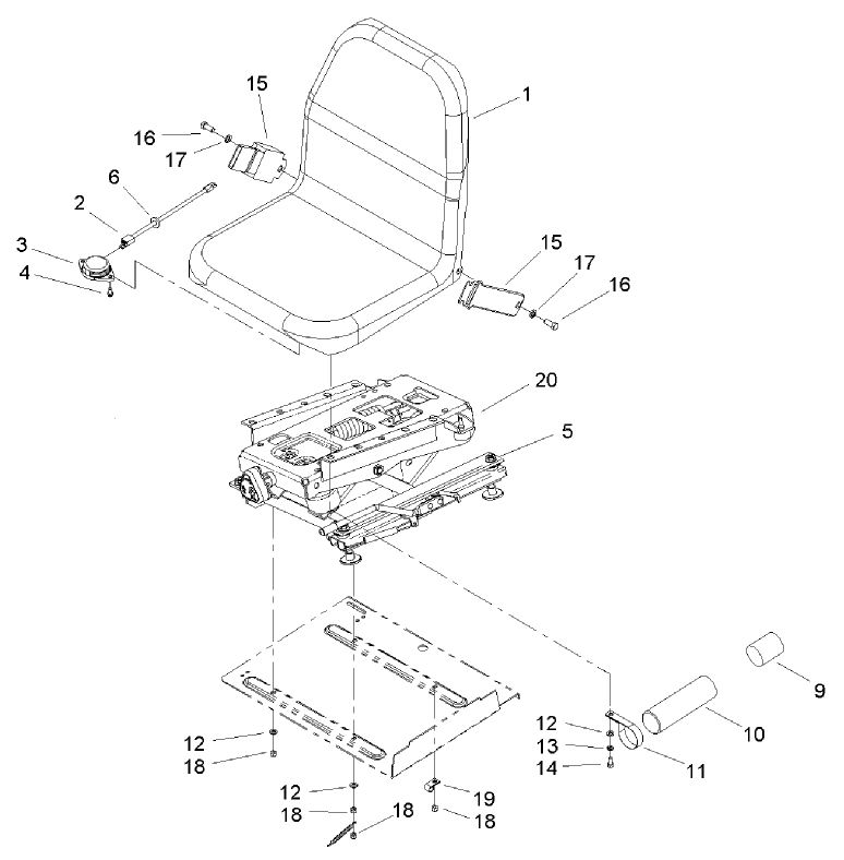 Seat and Suspension Assembly