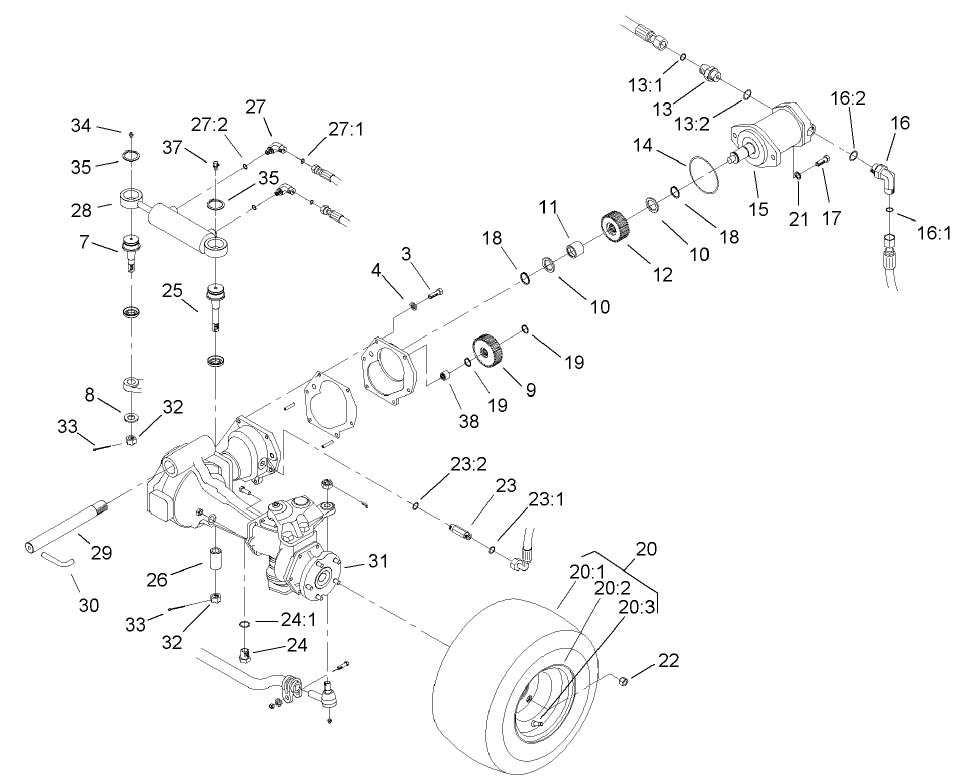 Four Wheel Drive Axle Assembly