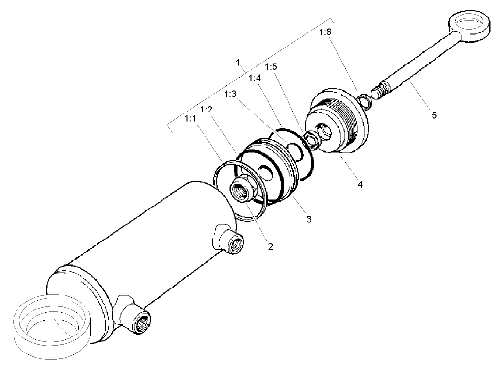 Hydraulic Cylinder Assembly No. 98-3806