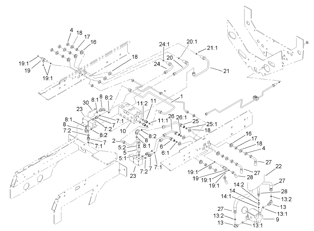 Hydraulic Manifold Mow Block Assembly