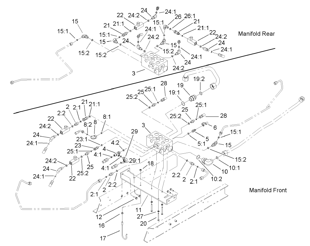 Front Hydraulic Lift Block Assembly