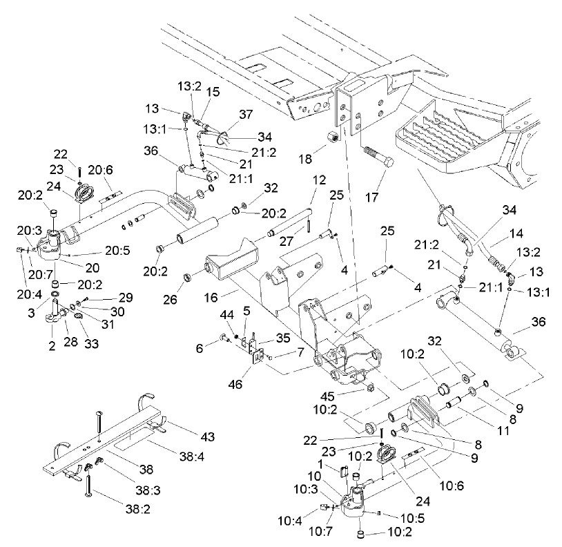 Front No. 4 and No. 5 Lift Arm Assembly