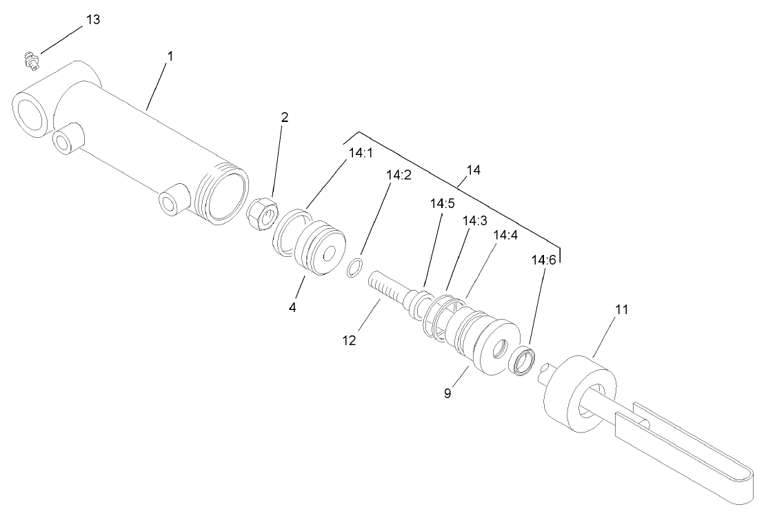 Hydraulic Cylinder Assembly No. 99-2550