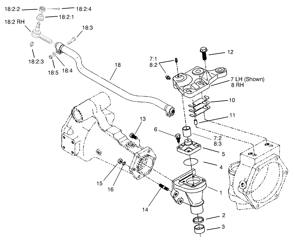 Bevel Gear Case Assembly Rear Axle Assembly No. 100-3784
