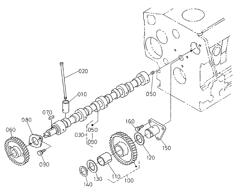 Camshaft and Idle Gear Shaft Assembly