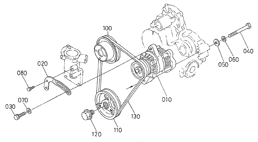 Alternator and Pulley Assembly