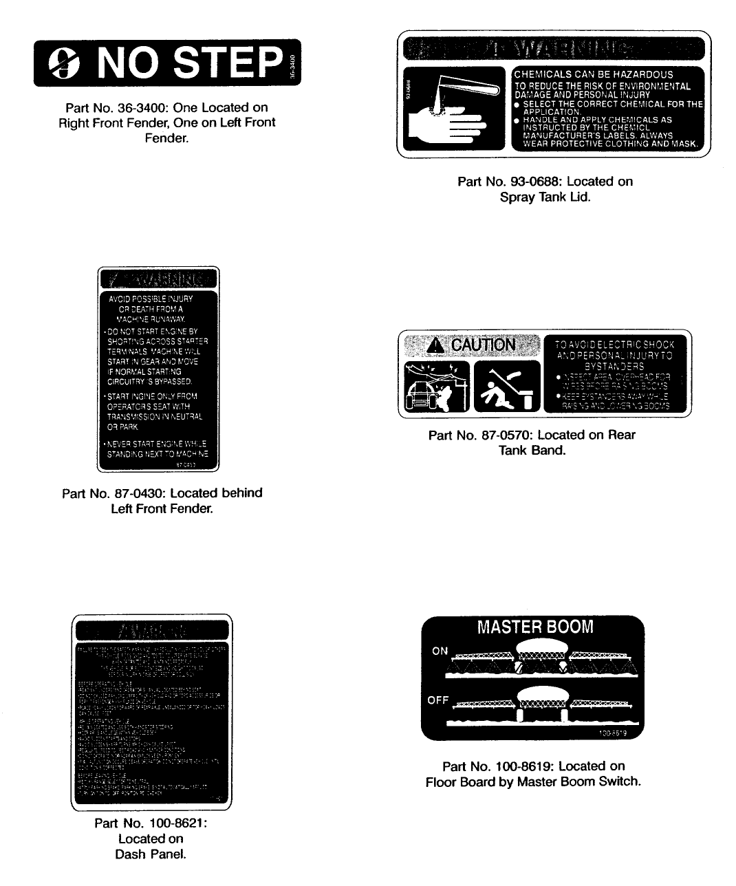 SAFETY AND INSTRUCTION DECALS