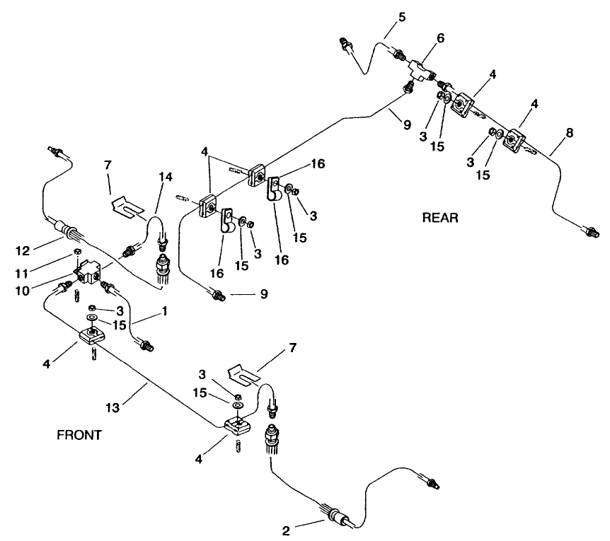 HYDRAULIC BRAKE LINE ROUTING ASM