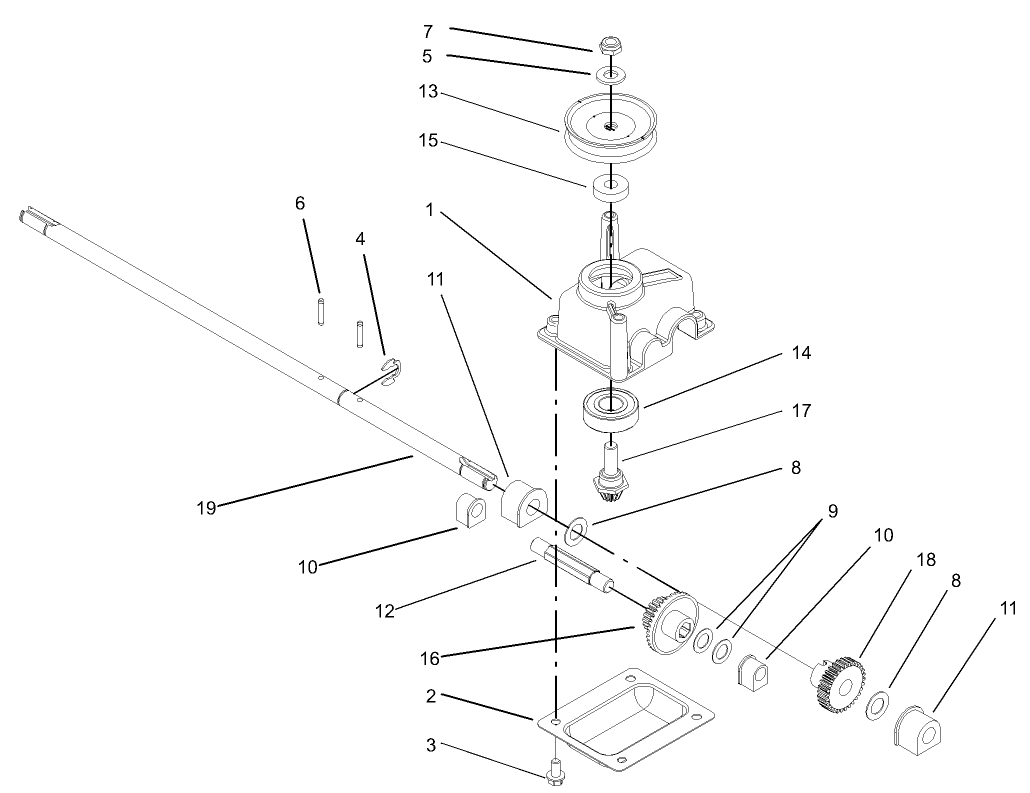 Gear Case Assembly No. 104-7674