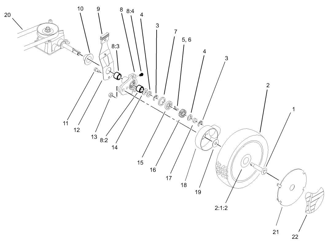 Gearcase and Wheel Assembly