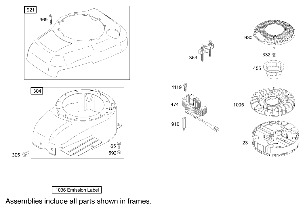 Blower Housing Assembly Briggs and Stratton Model 122607-0116-E1