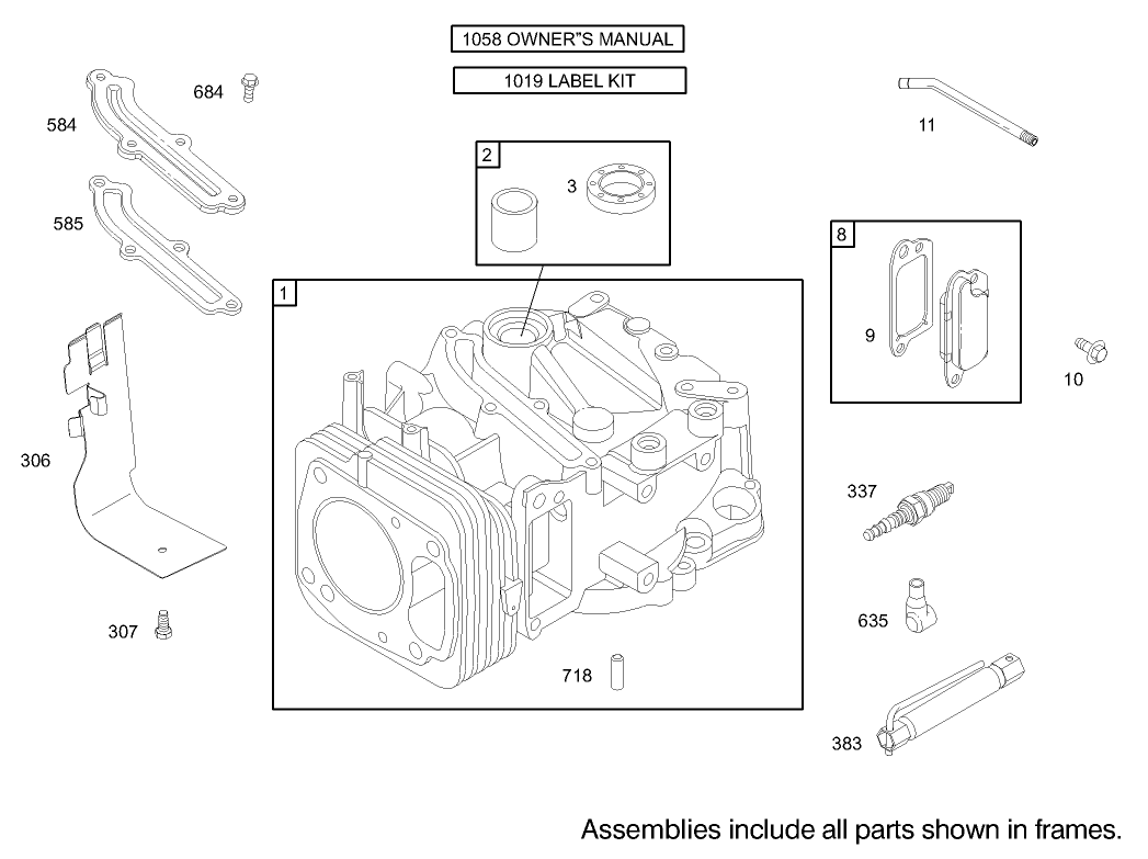 Cylinder Assembly  Briggs and Stratton 122602-0120-E1