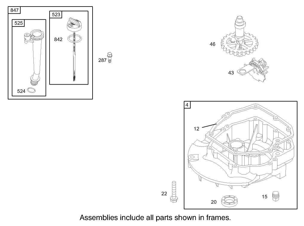 Crankcase Assembly  Briggs and Stratton 122602-0120-E1