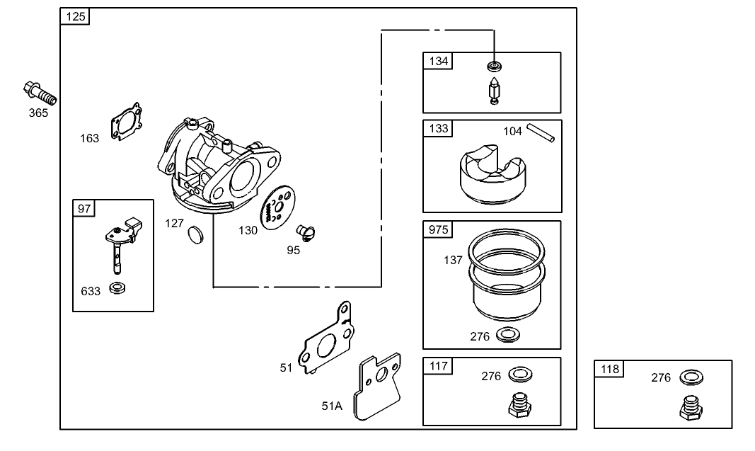Carburetor Assembly  Briggs and Stratton 122602-0120-E1