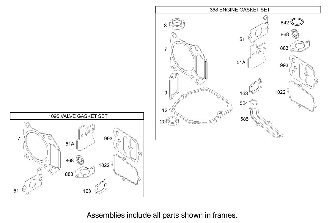 Gasket Assembly  Briggs and Stratton 122602-0120-E1