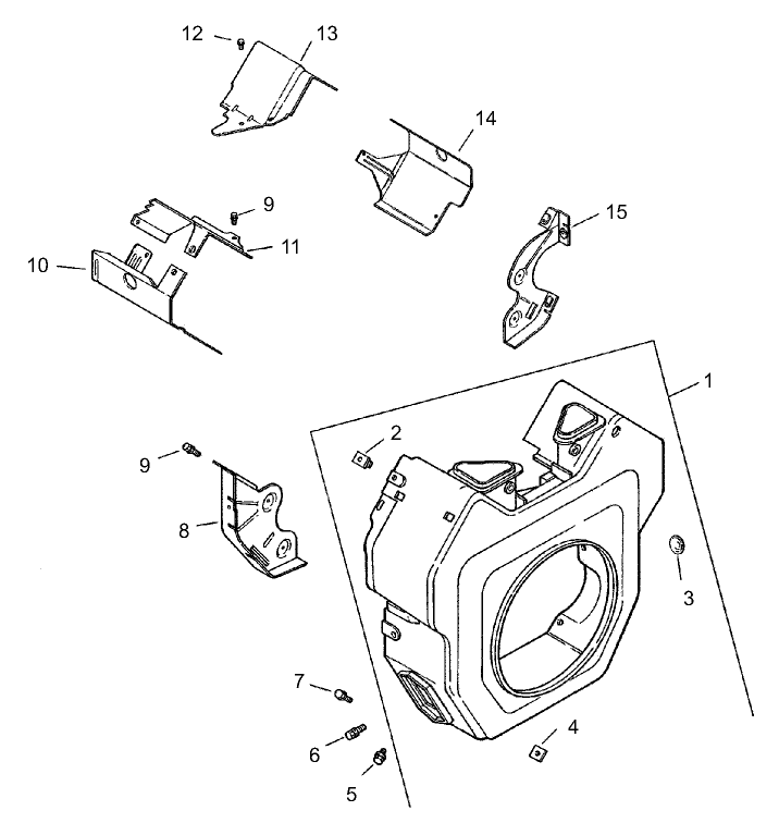 Blower Housing and Baffle Assembly  Kohler CH23S-76546