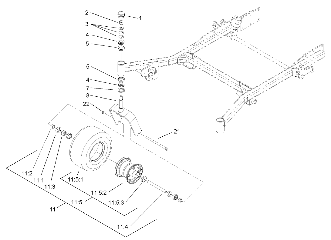 Parts – Z557 Z Master, With 72in TURBO FORCE Side Discharge Mower