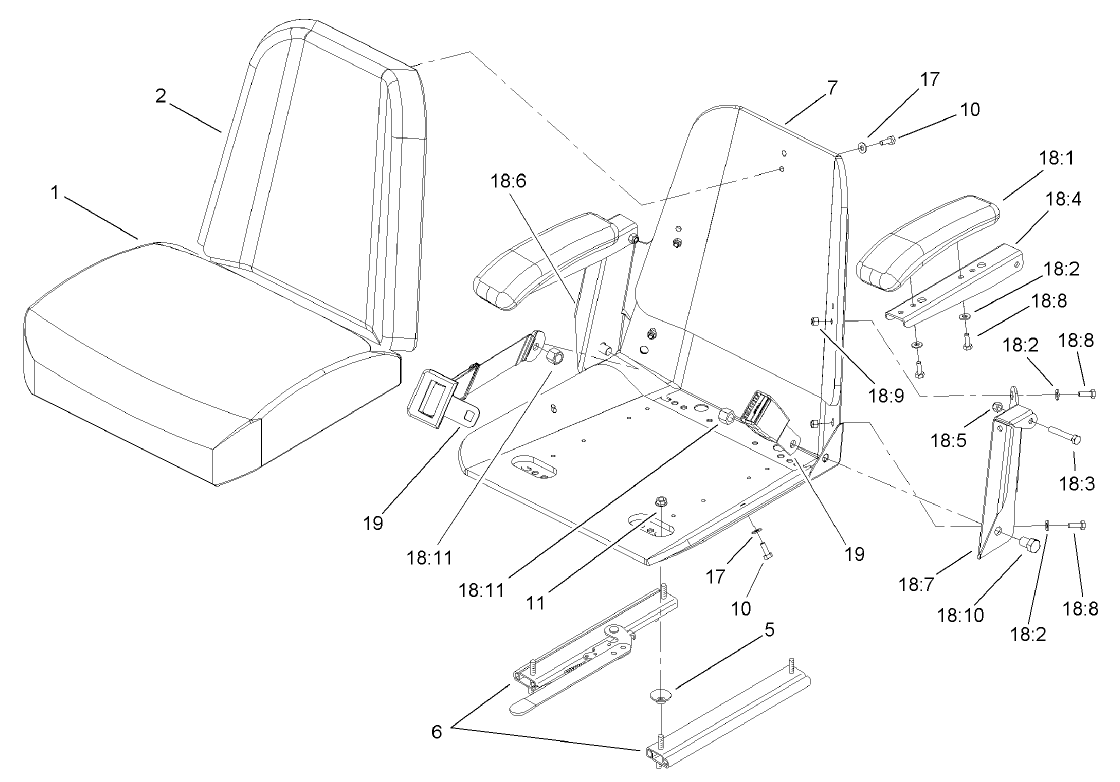 Parts – Z557 Z Master, With 72in TURBO FORCE Side Discharge Mower