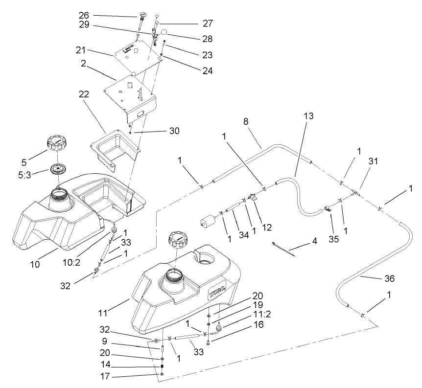 Parts – Z557 Z Master, With 72in TURBO FORCE Side Discharge Mower