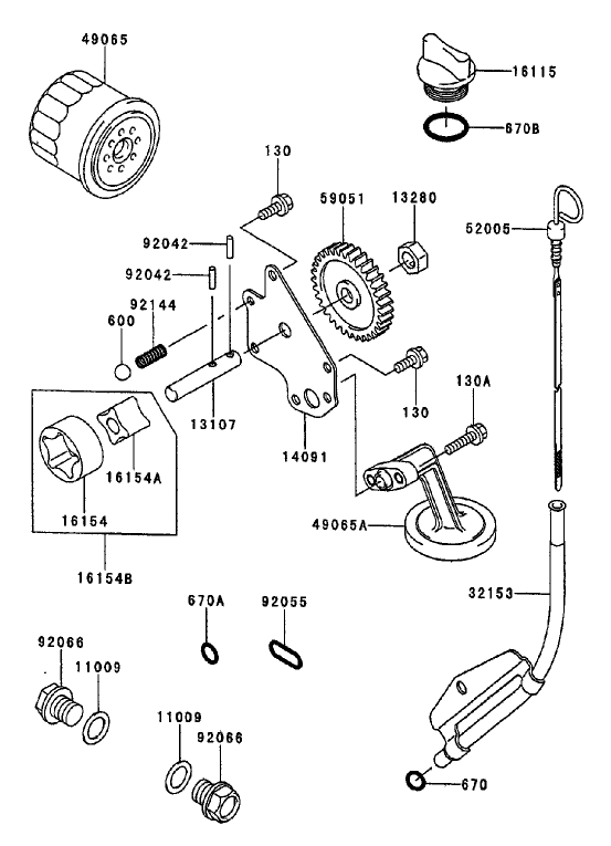 Lubrication Equipment Assembly Kawasaki FD750D-AS03