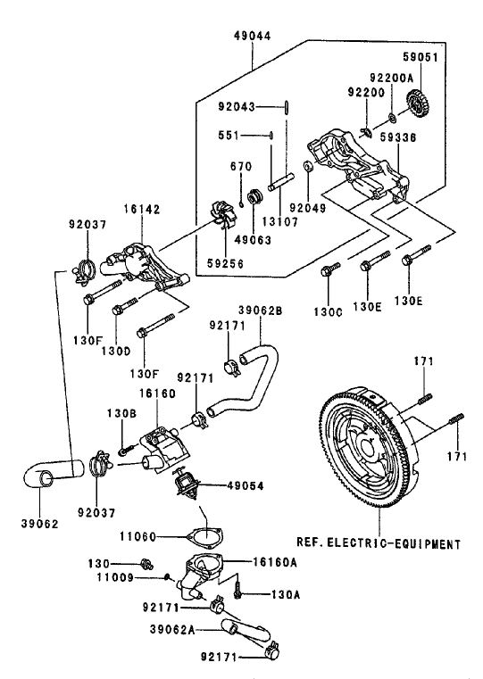 Cooling Equipment Assembly Kawasaki FD750D-AS03