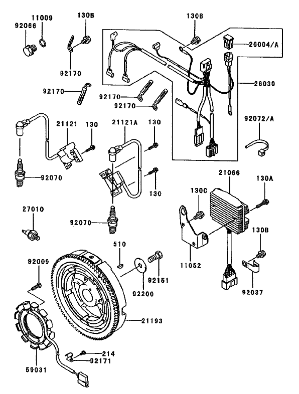 Electric Equipment Assembly Kawasaki FD750D-AS03