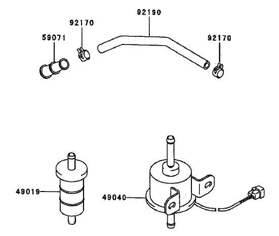 Fuel Tank/Fuel Valve Assembly Kawasaki FD750D-AS03