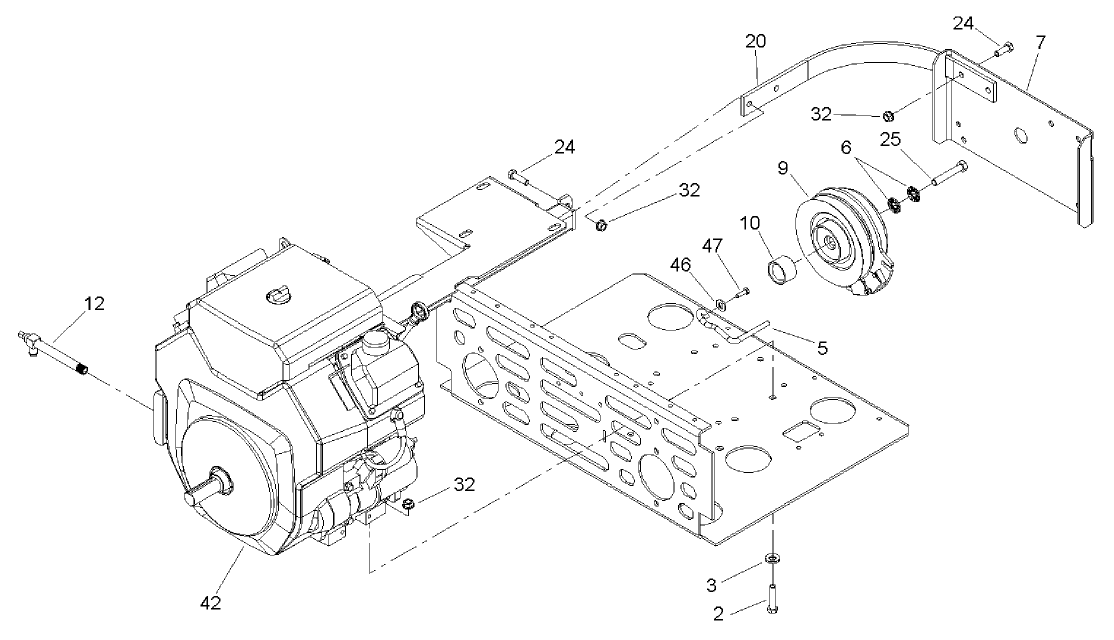 Engine and Clutch Assembly